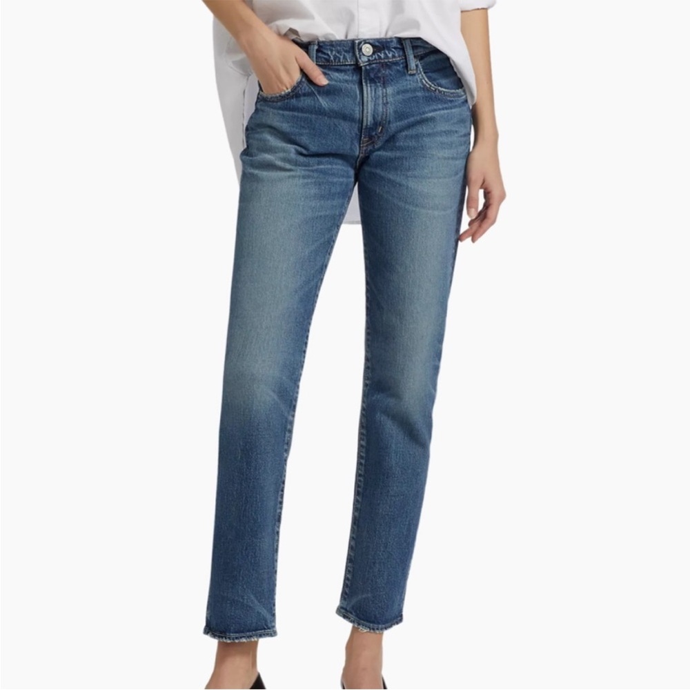 MOUSSY florahome slim straight jean in blue | 27